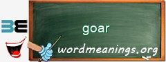 WordMeaning blackboard for goar
